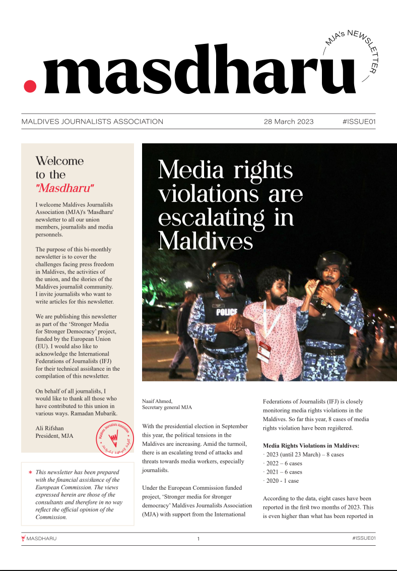 Masdharu Issue 1 - MJA Newsletter